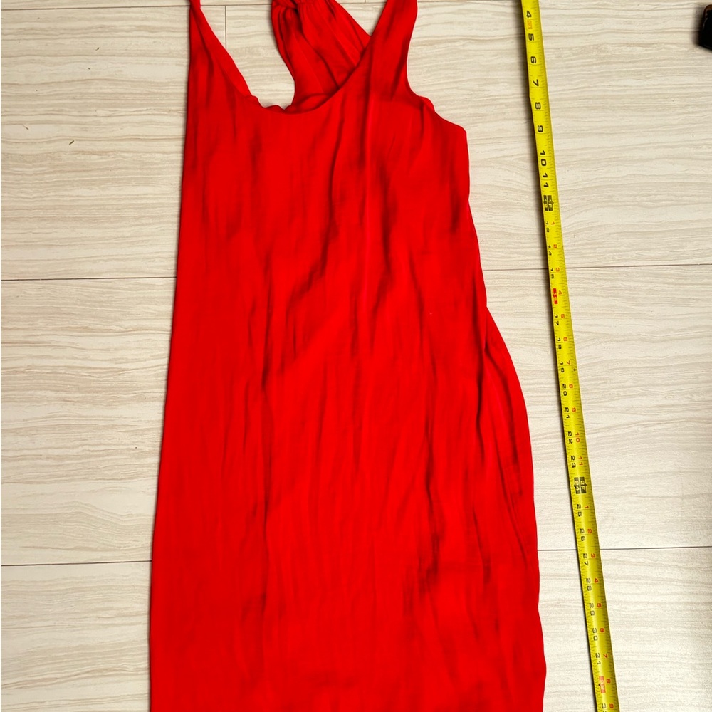 Trouve Vibrant Red Midi Dress
